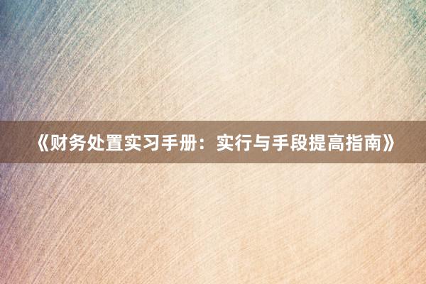 《财务处置实习手册：实行与手段提高指南》