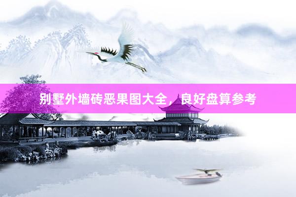 别墅外墙砖恶果图大全，良好盘算参考