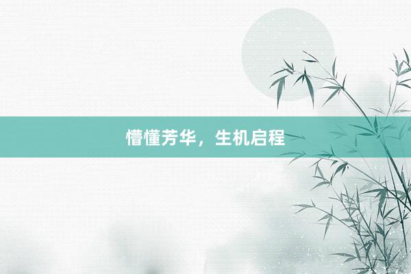 懵懂芳华，生机启程