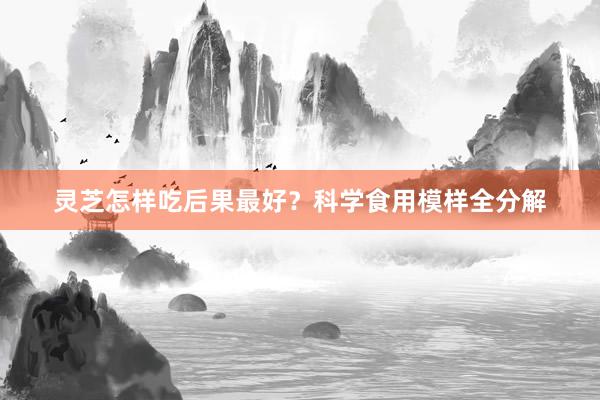 灵芝怎样吃后果最好？科学食用模样全分解